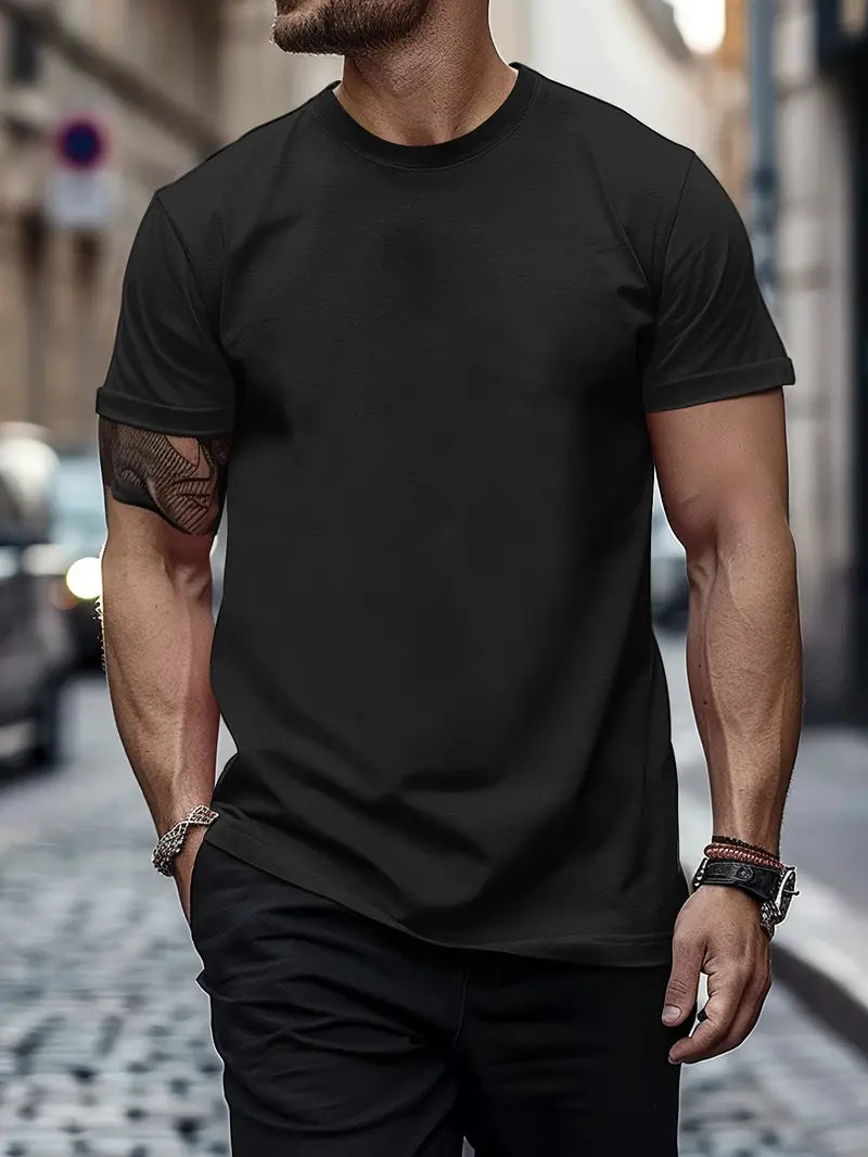 Polera Premium Cuello Redondo Hombre Regular Slim