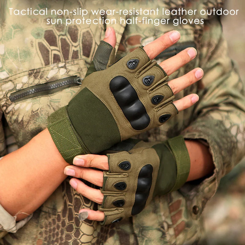 Guantes Tácticos de medio dedo para hombre