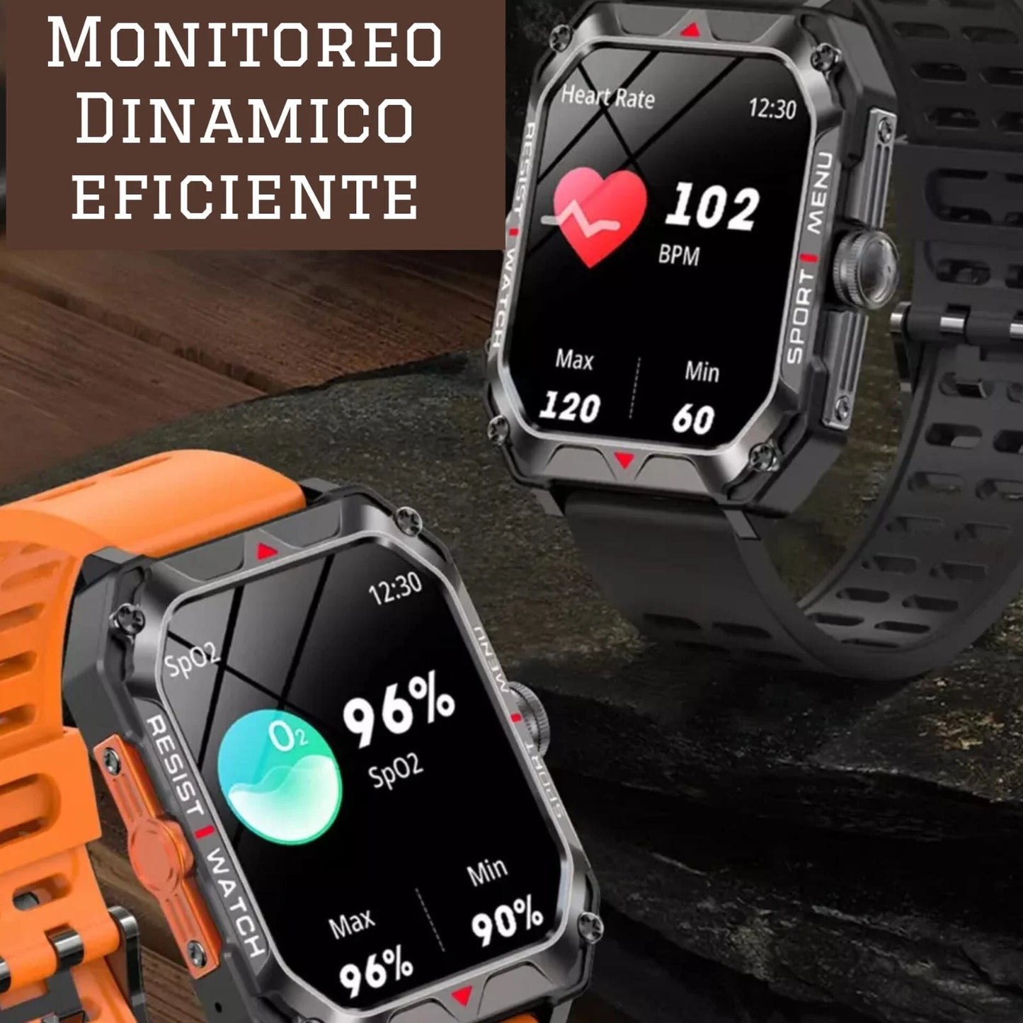 SMARTWATCH Deportivo Vidvie IP68 Negro