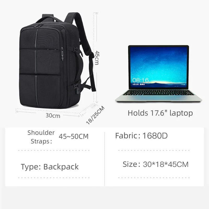 La Mochila Viral de Viaje y Negocios: Impermeable, y ¡Expandible de 26L a 39L!