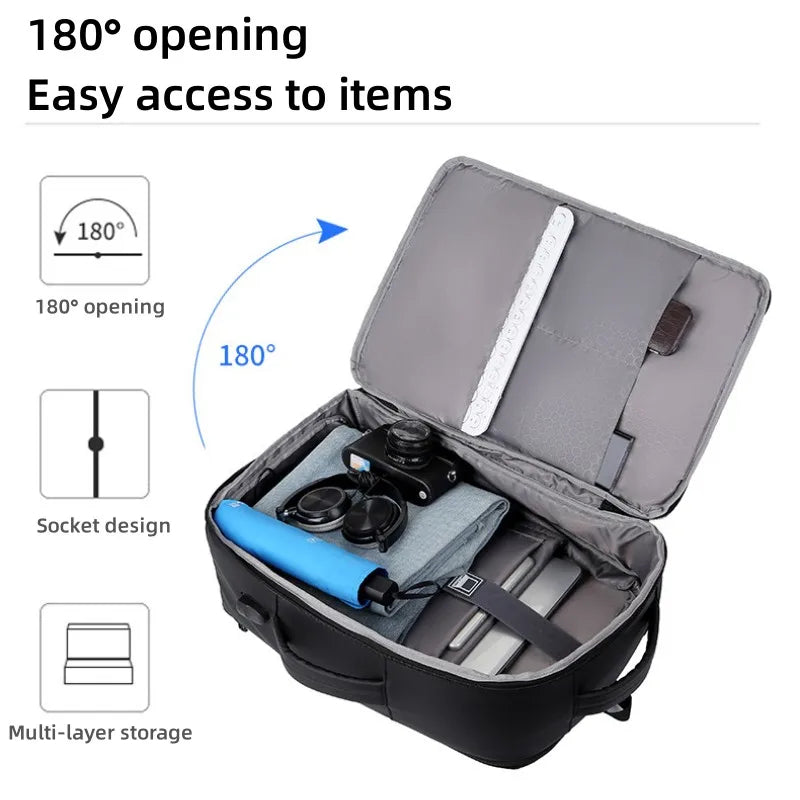 La Mochila Viral de Viaje y Negocios: Impermeable, y ¡Expandible de 26L a 39L!