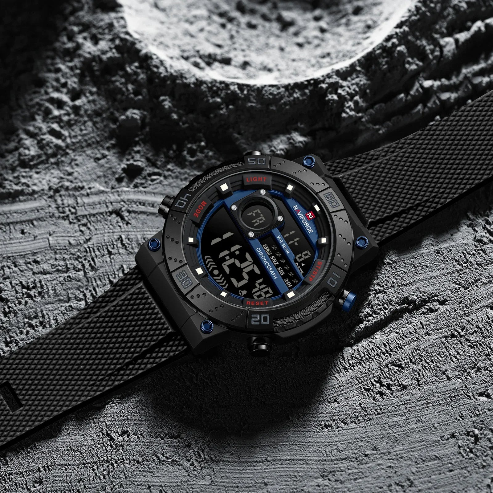 Reloj Naviforce NAVIFORCE NF9241T Reloj deportivo informal con pantalla luminosa, cronógrafo, reloj Digital resistente al agua