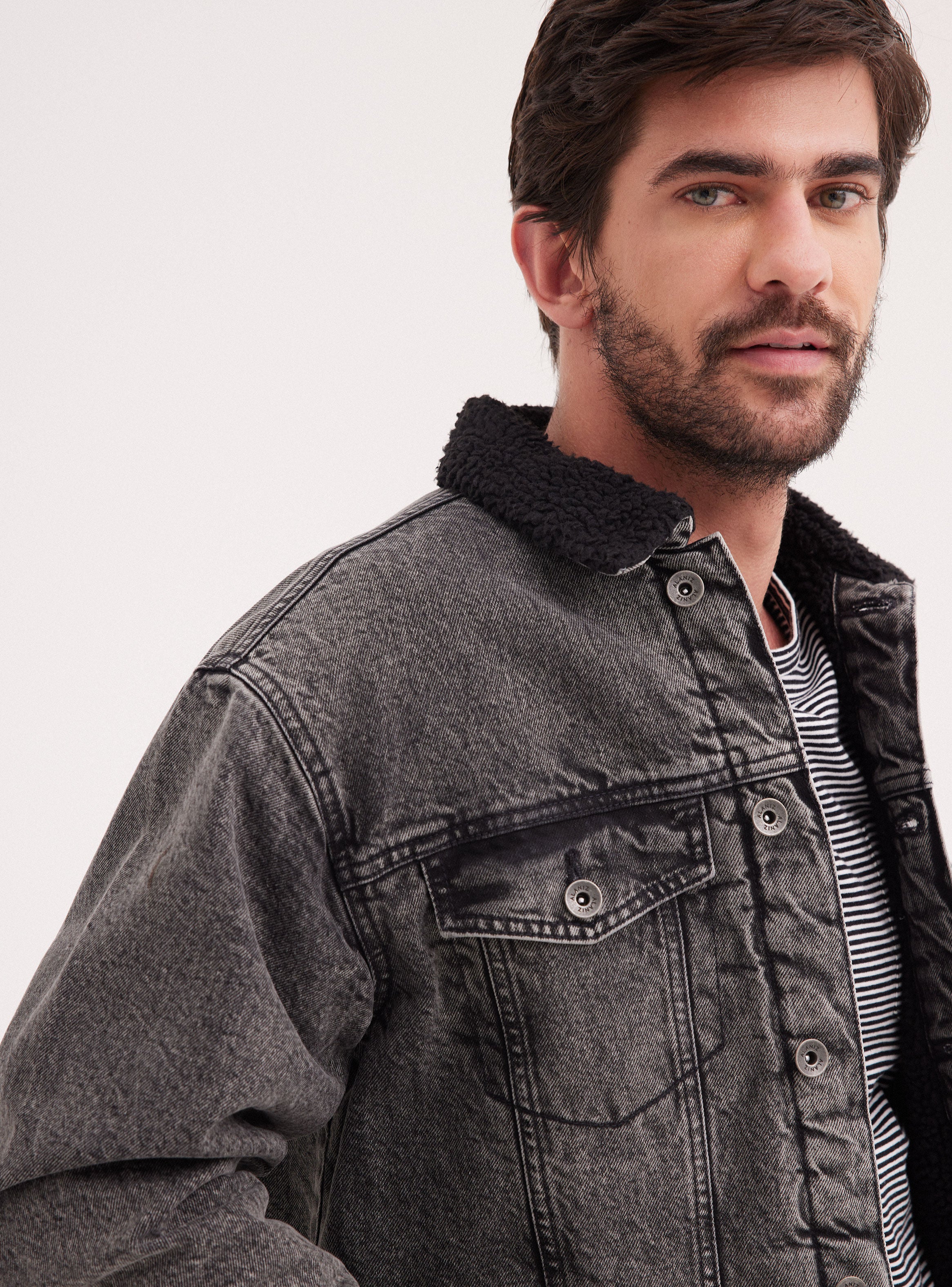 Chaqueta Estilo Aviadora Denim Chiporro