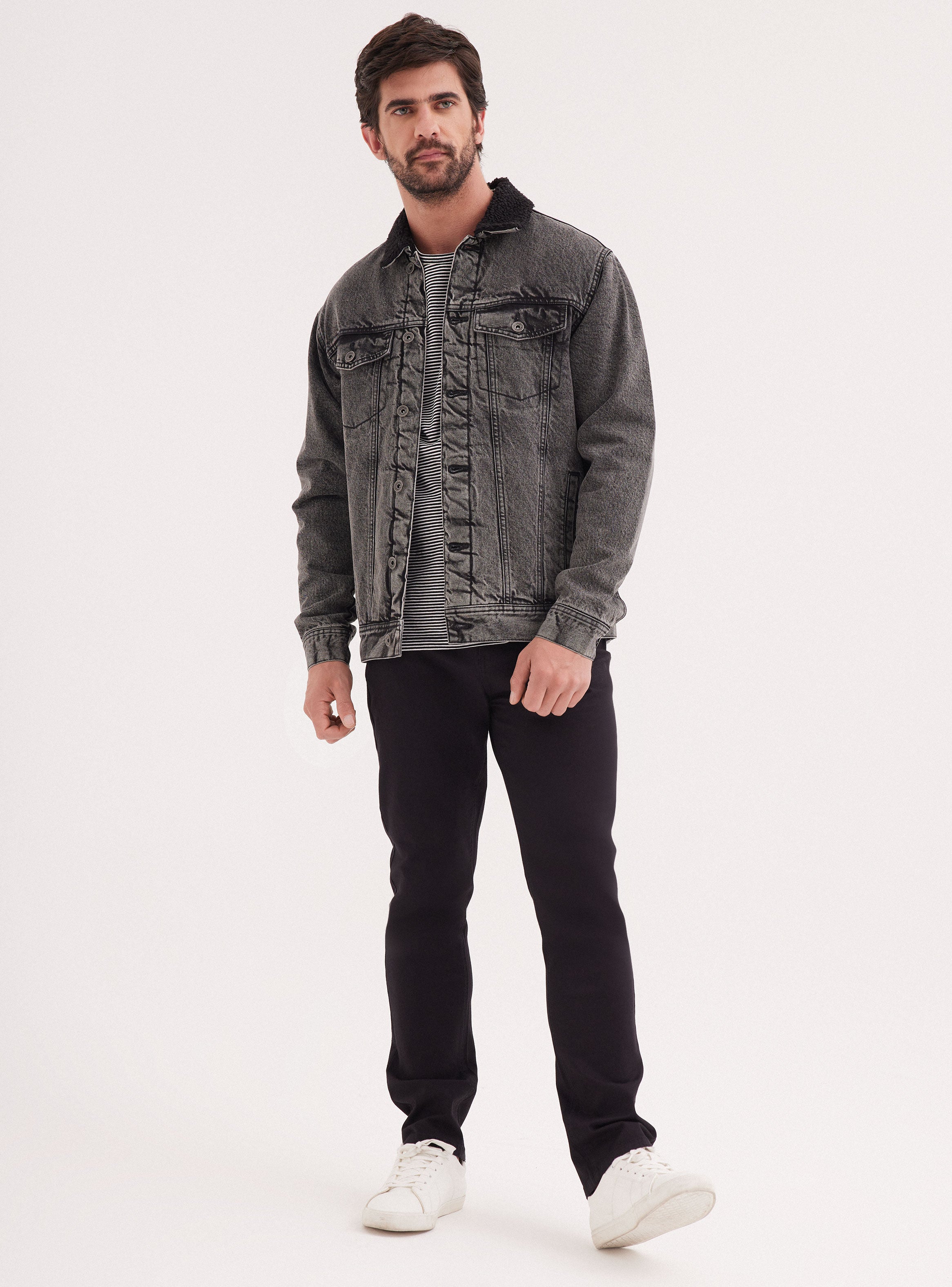 Chaqueta Estilo Aviadora Denim Chiporro
