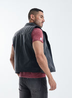 Chaqueta Biker Sin Mangas Cierre Cruzado