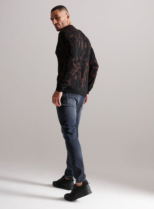 Sweater Tejido Manchas Cobre Marca JJO