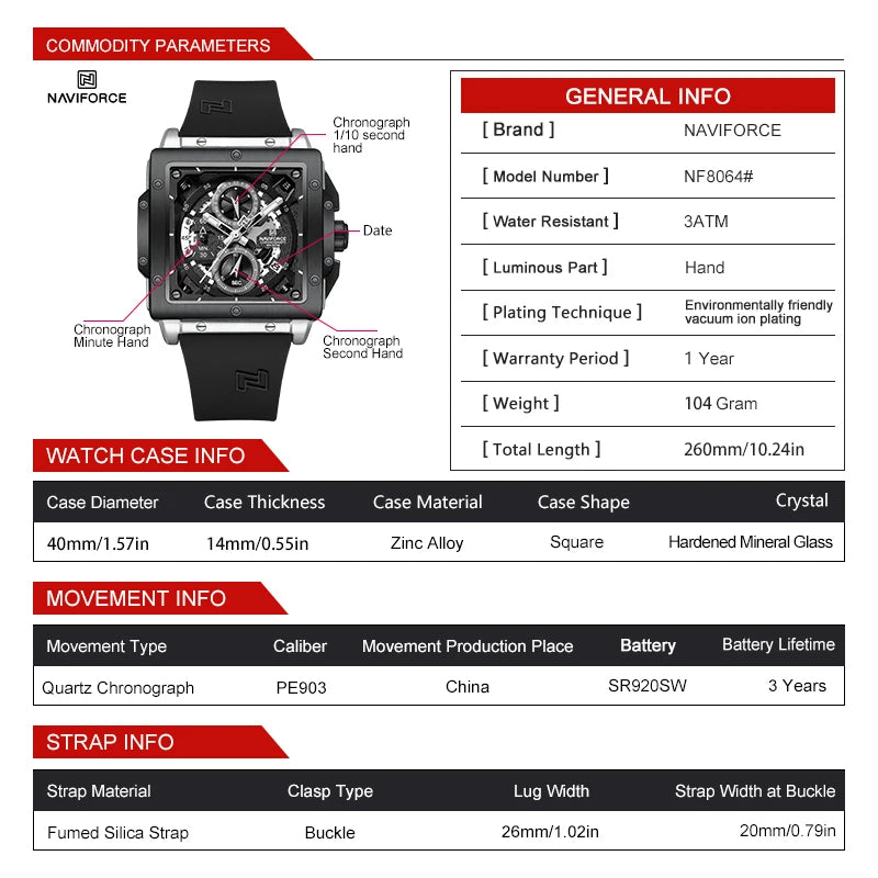 Reloj NAVIFORCE Hombre 004 Cronofrago